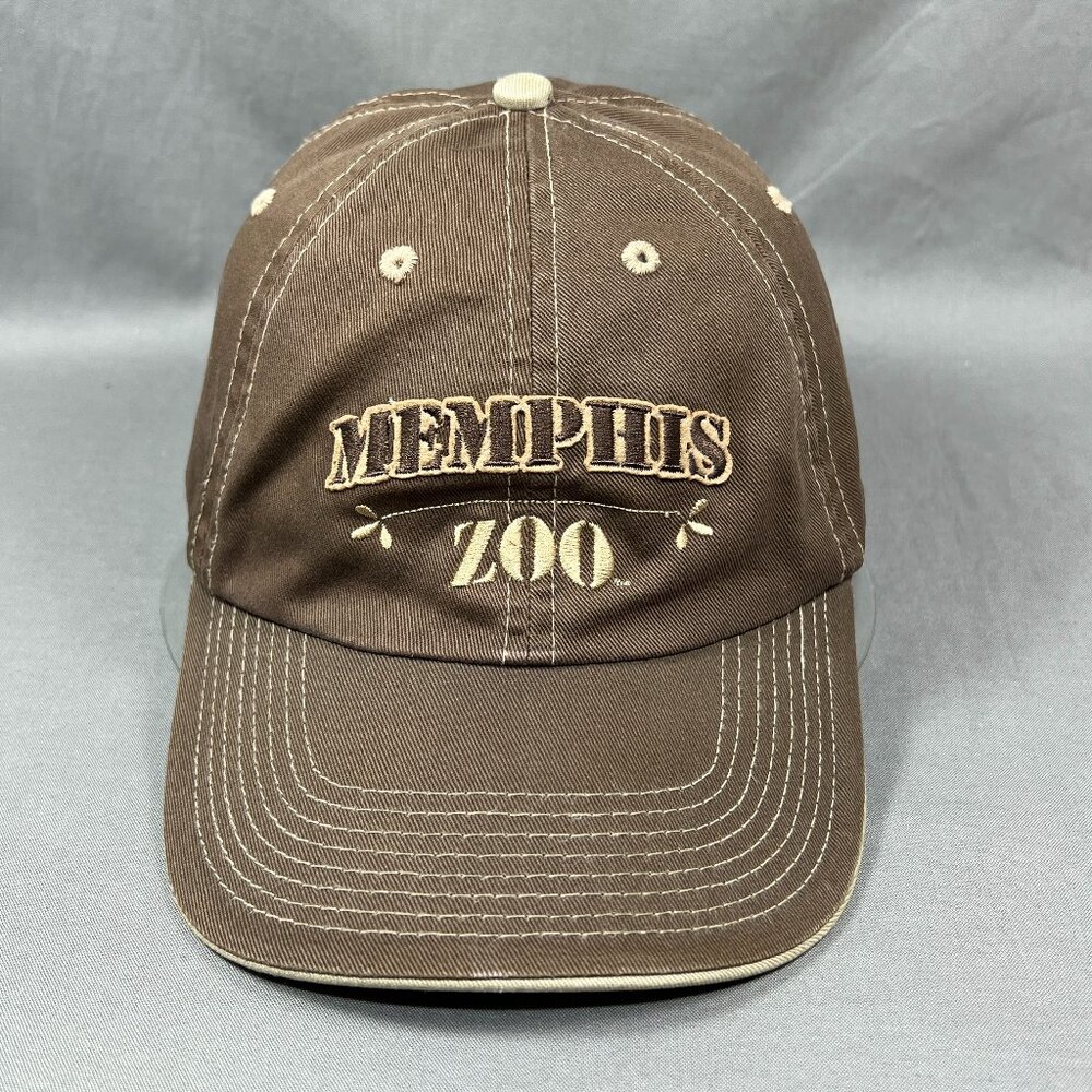 Memphis Zoo Tennessee TN USA Strapback JHats Cap Brown Slouch Souvenir Dad Mens